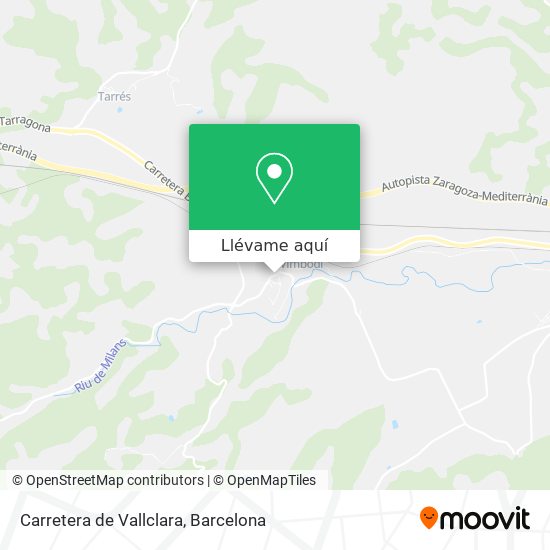 Mapa Carretera de Vallclara