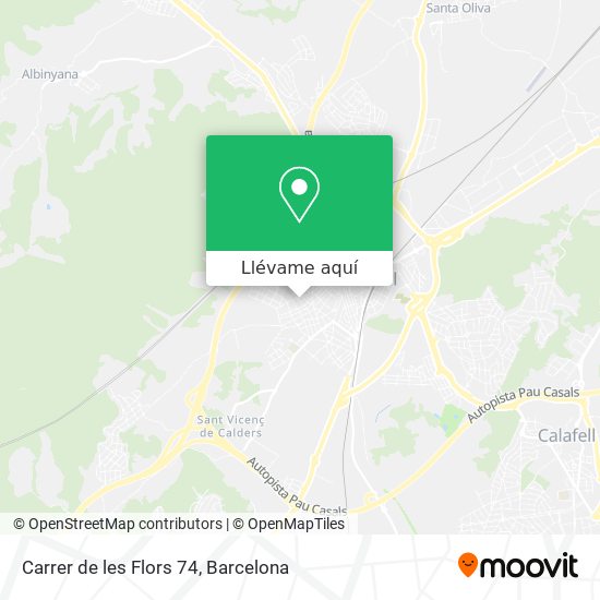 Mapa Carrer de les Flors 74