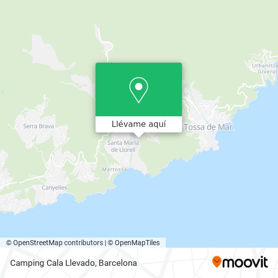 Mapa Camping Cala Llevado