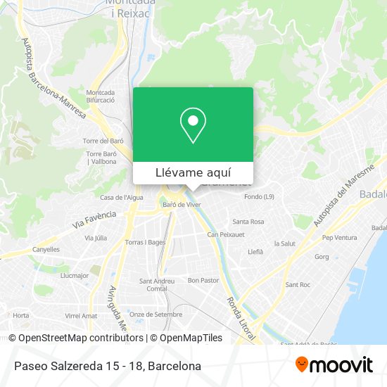 Mapa Paseo Salzereda 15 - 18