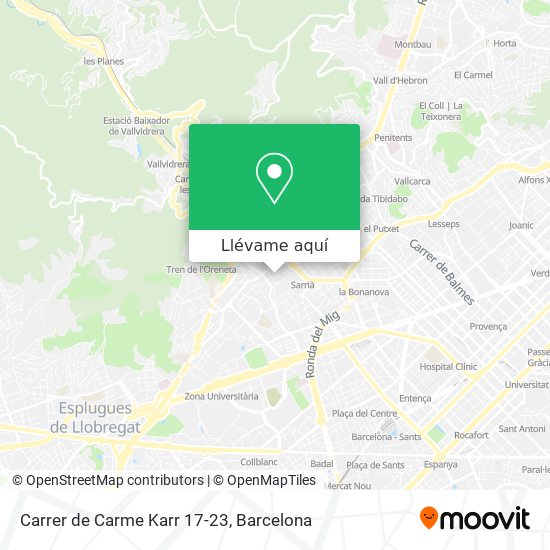 Mapa Carrer de Carme Karr 17-23