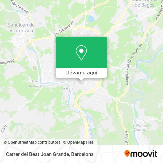 Mapa Carrer del Beat Joan Grande