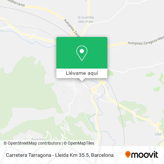 Mapa Carretera Tarragona - Lleida Km 35.5