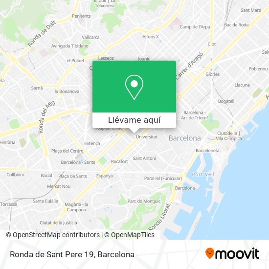Mapa Ronda de Sant Pere 19