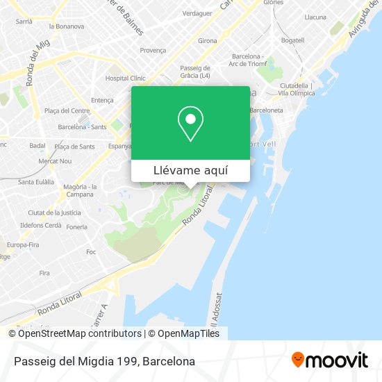 Mapa Passeig del Migdia 199