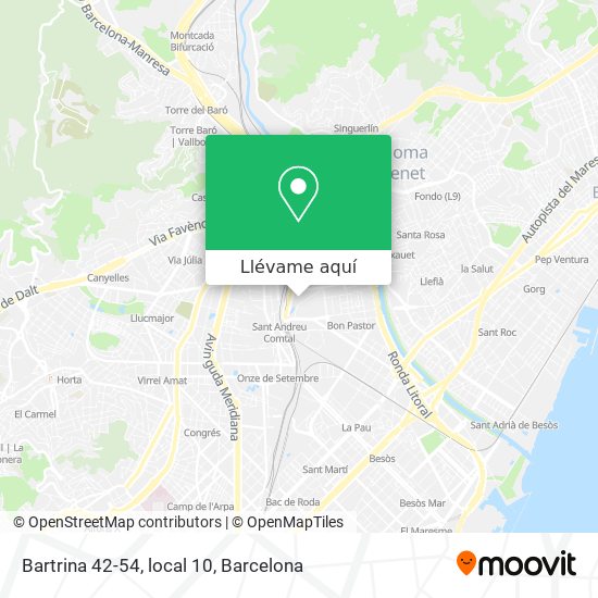 Mapa Bartrina 42-54, local 10
