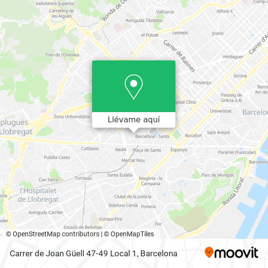 Mapa Carrer de Joan Güell 47-49 Local 1