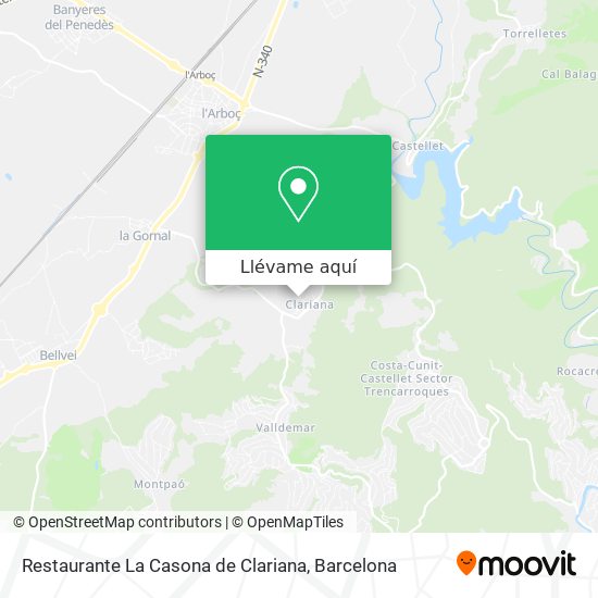 Mapa Restaurante La Casona de Clariana