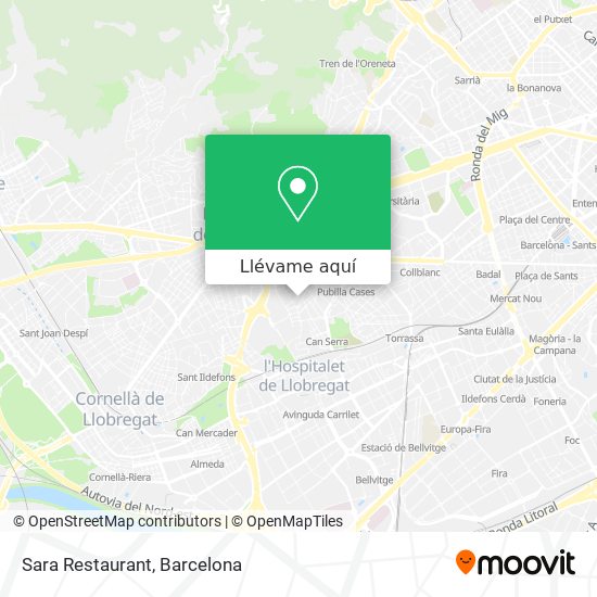 Mapa Sara Restaurant