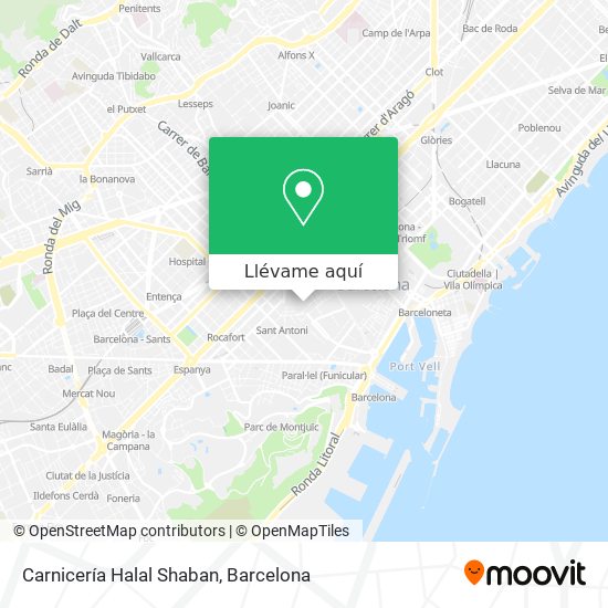 Mapa Carnicería Halal Shaban