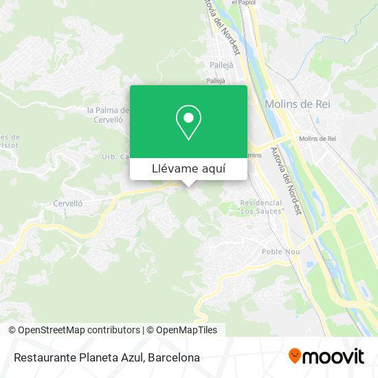 Mapa Restaurante Planeta Azul