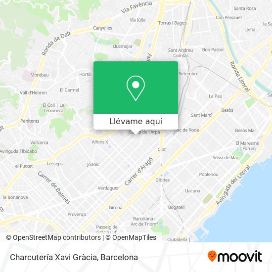 Mapa Charcutería Xavi Gràcia
