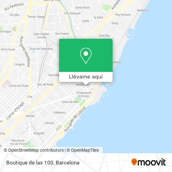 Mapa Boutique de las 100