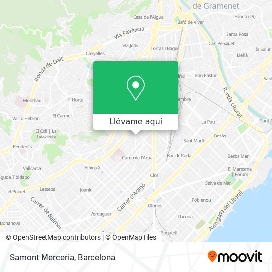 Mapa Samont Merceria