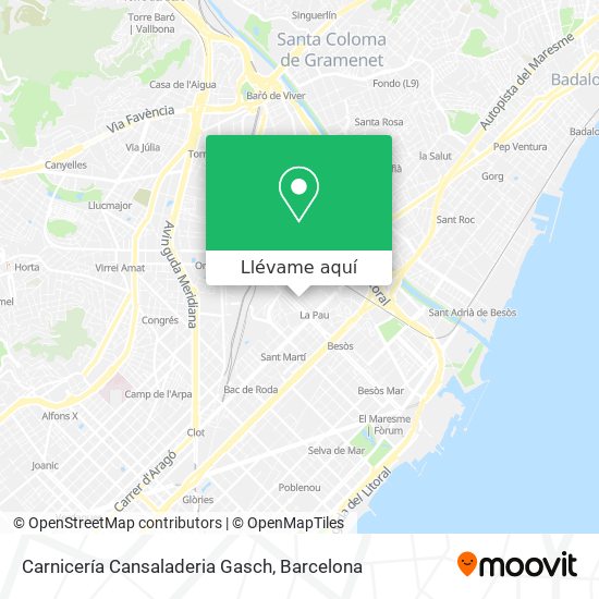 Mapa Carnicería Cansaladeria Gasch