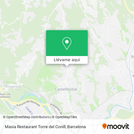 Mapa Masia Restaurant Torre del Conill