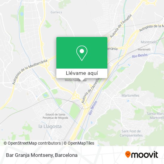 Mapa Bar Granja Montseny