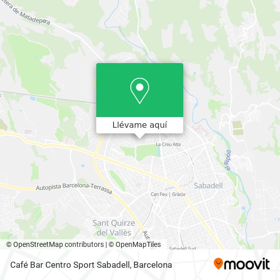 Mapa Café Bar Centro Sport Sabadell