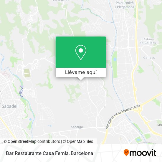 Mapa Bar Restaurante Casa Femia