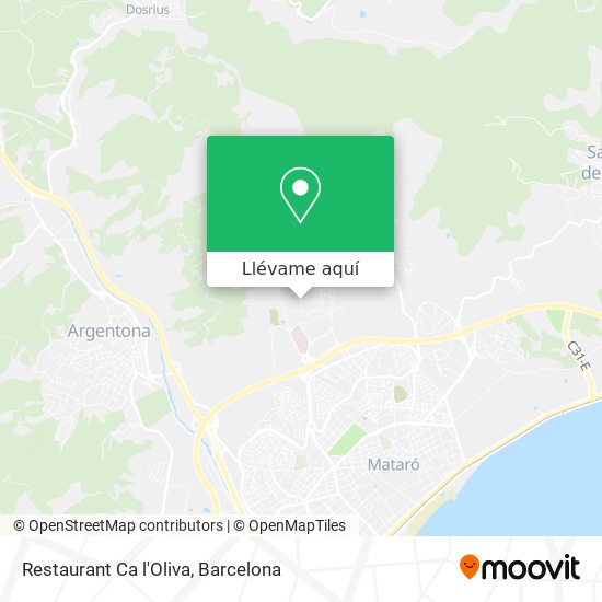 Mapa Restaurant Ca l'Oliva