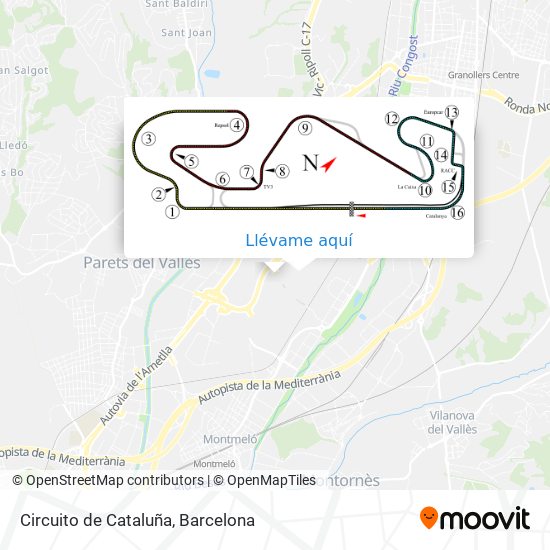 Mapa Circuito de Cataluña