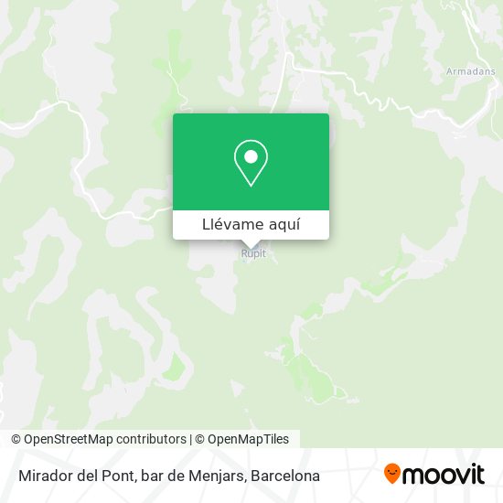 Mapa Mirador del Pont, bar de Menjars