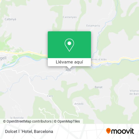 Mapa Dolcet l ´Hotel