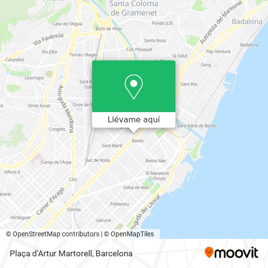 Mapa Plaça d'Artur Martorell