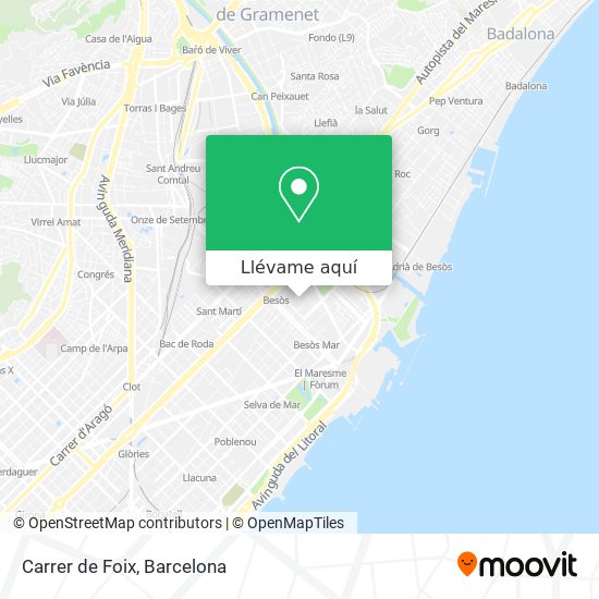 Mapa Carrer de Foix