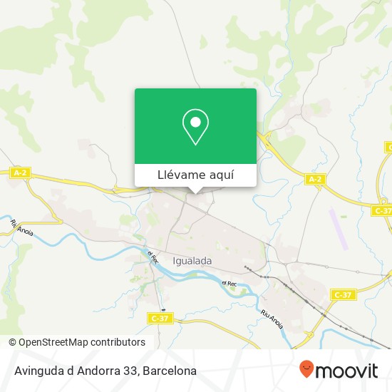 Mapa Avinguda d Andorra 33