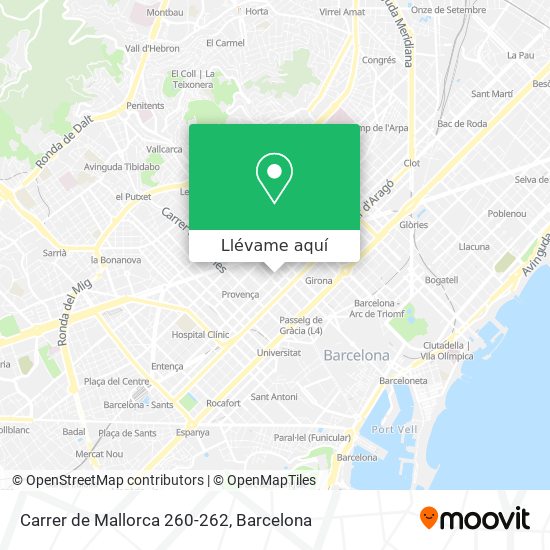 Mapa Carrer de Mallorca 260-262