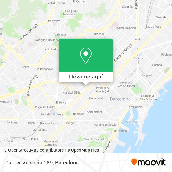 Mapa Carrer València 189