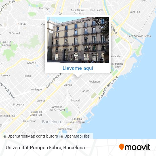 Mapa Universitat Pompeu Fabra