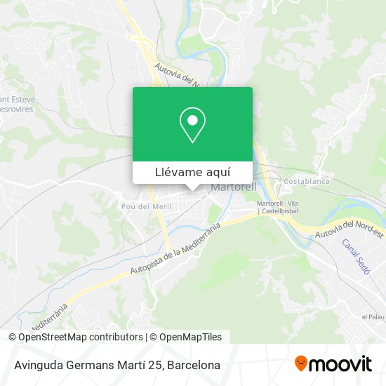 Mapa Avinguda Germans Martí 25