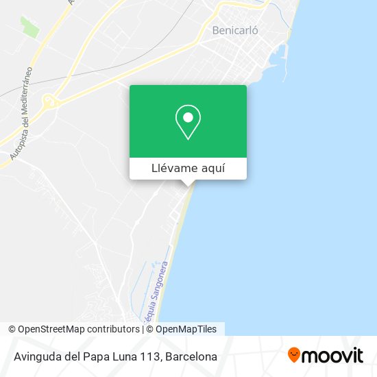 Mapa Avinguda del Papa Luna 113