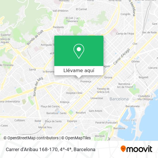 Mapa Carrer d'Aribau 168-170, 4º-4ª