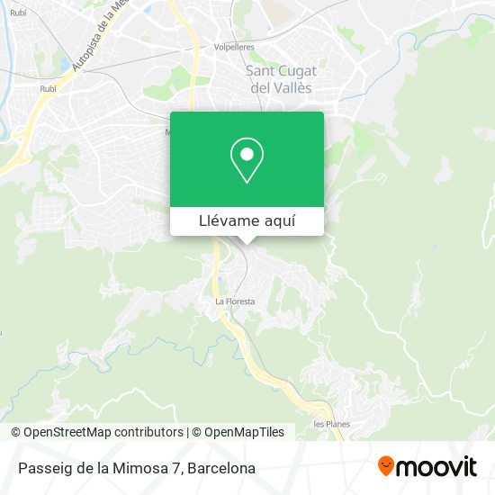 Mapa Passeig de la Mimosa 7