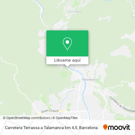 Mapa Carretera Terrassa a Talamanca km 4,5