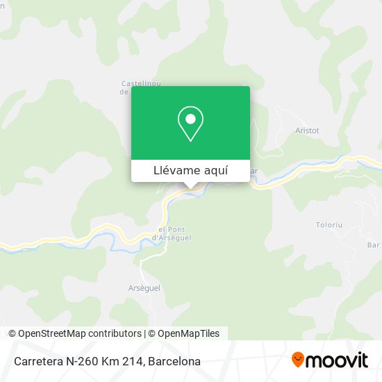 Mapa Carretera N-260 Km 214