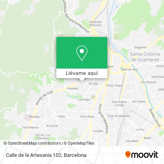 Mapa Calle de la Artesanía 102