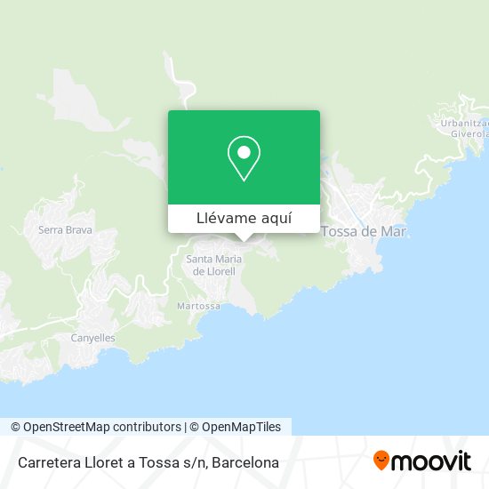 Mapa Carretera Lloret a Tossa s/n