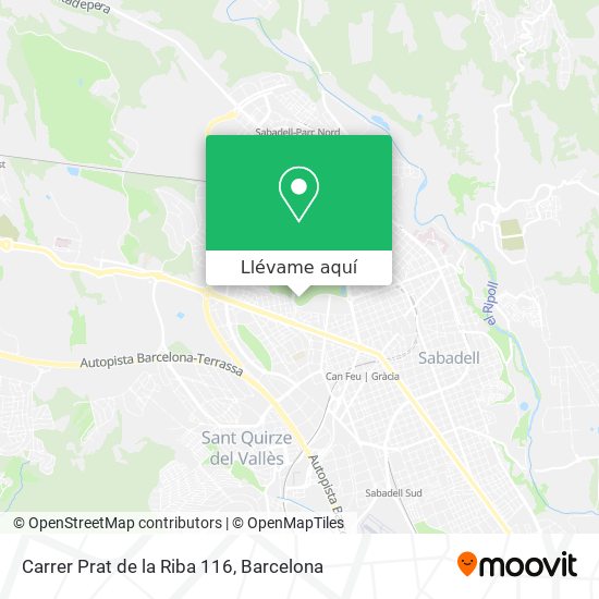 Mapa Carrer Prat de la Riba 116