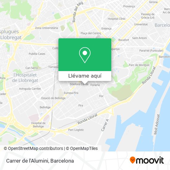 Mapa Carrer de l'Alumini
