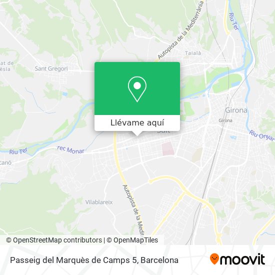Mapa Passeig del Marquès de Camps 5