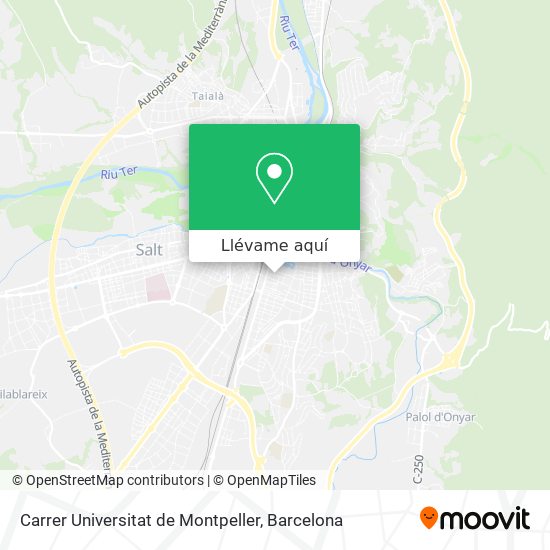 Mapa Carrer Universitat de Montpeller