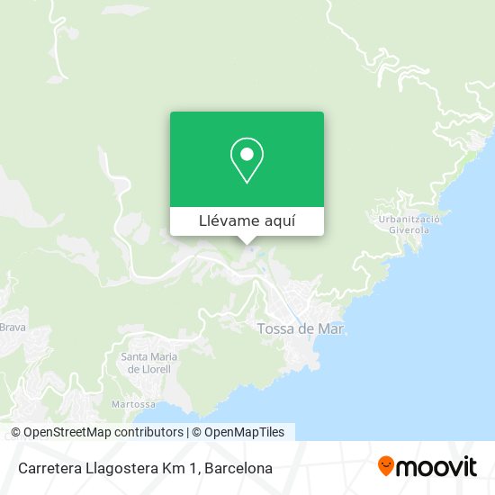 Mapa Carretera Llagostera Km 1