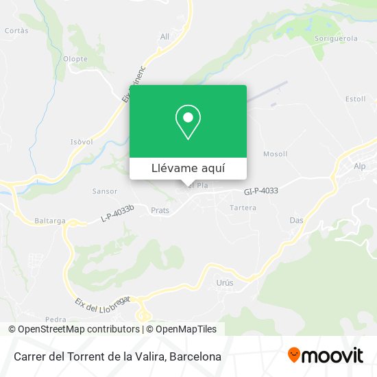 Mapa Carrer del Torrent de la Valira