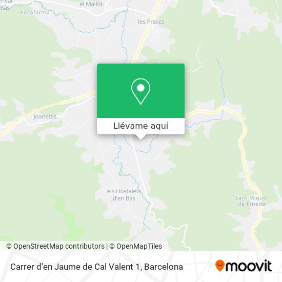 Mapa Carrer d'en Jaume de Cal Valent 1