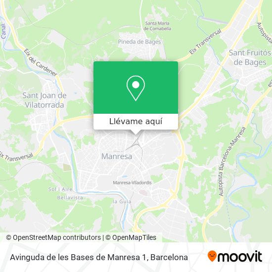 Mapa Avinguda de les Bases de Manresa 1