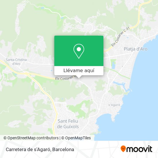 Mapa Carretera de s'Agaró